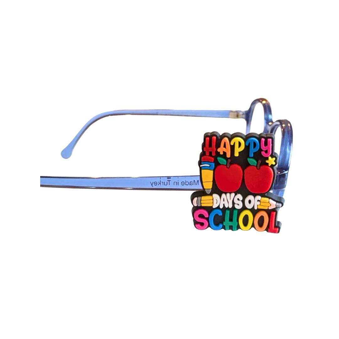 Happy 100 Days of School Glasses Charm for Kids: Fun School Eyeglass Accessory