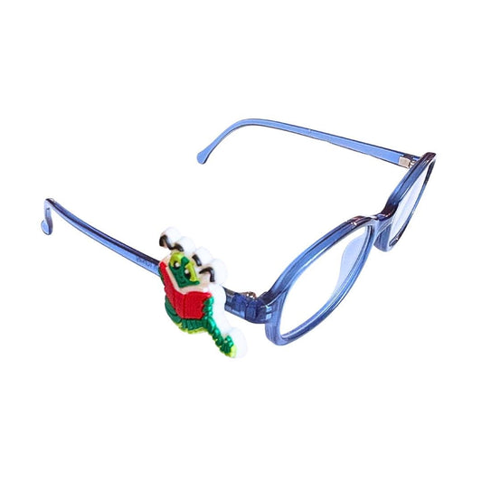 Bookworm Glasses Charm for Kids: Fun Back to School Eyeglass Accessory