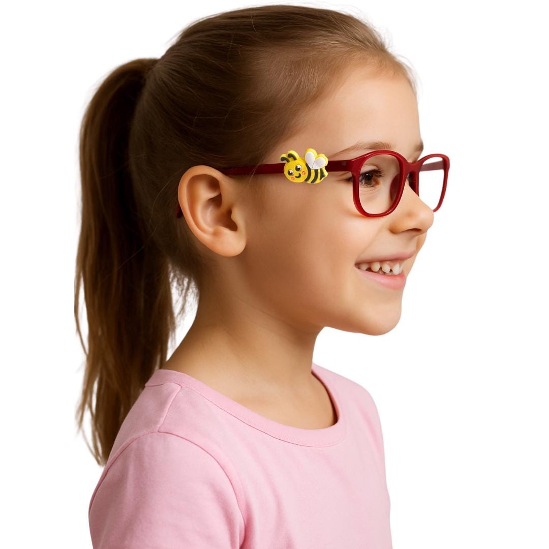 Bumble Bee Glasses Charm for Kids: Fun Bug Animal Eyeglass Accessory