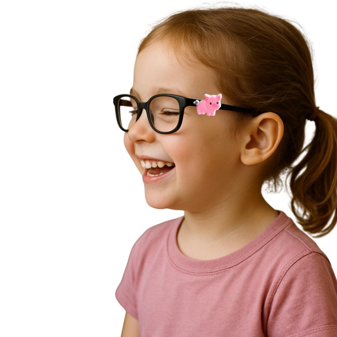 Pig Glasses Charm for Kids: Fun Farm Animal Eyeglass Accessory