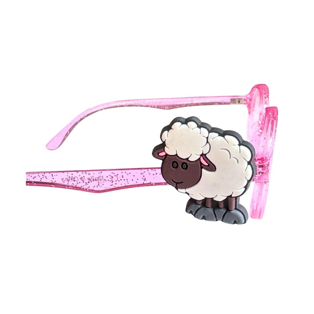 Sheep Glasses Charm for Kids: Fun Farm Animal Eyeglass Accessory