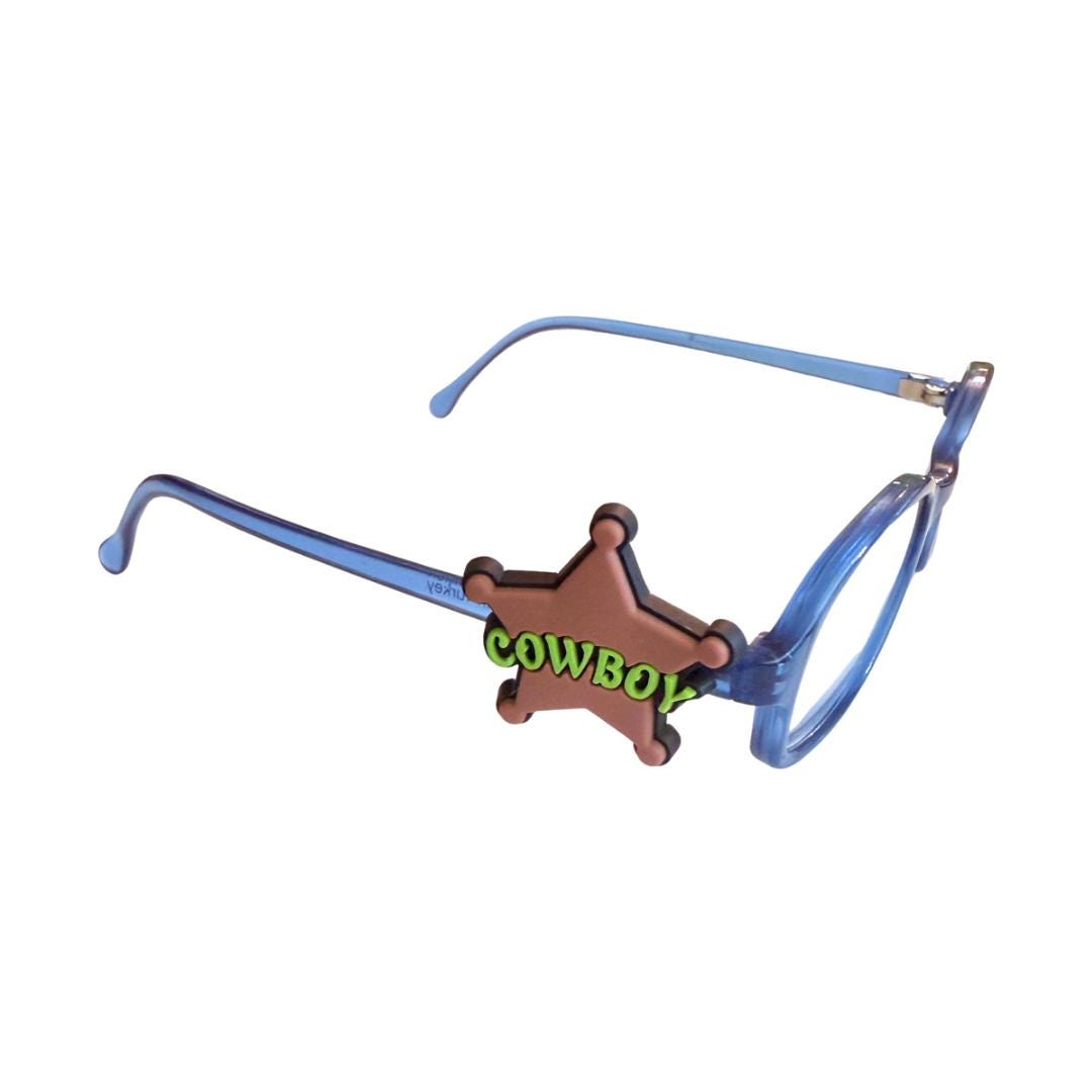 Cowboy Badge Glasses Charm for Kids: Fun Eyeglass Accessory