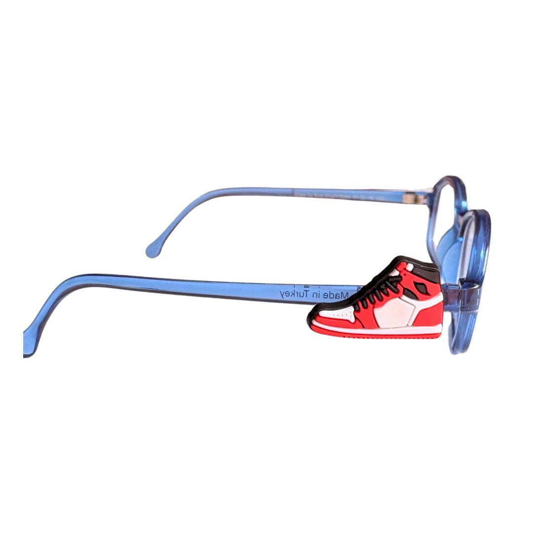 Red and White High Top Sports Shoe Eyeglass Charm for Kids: Personalized Glasses Accessory