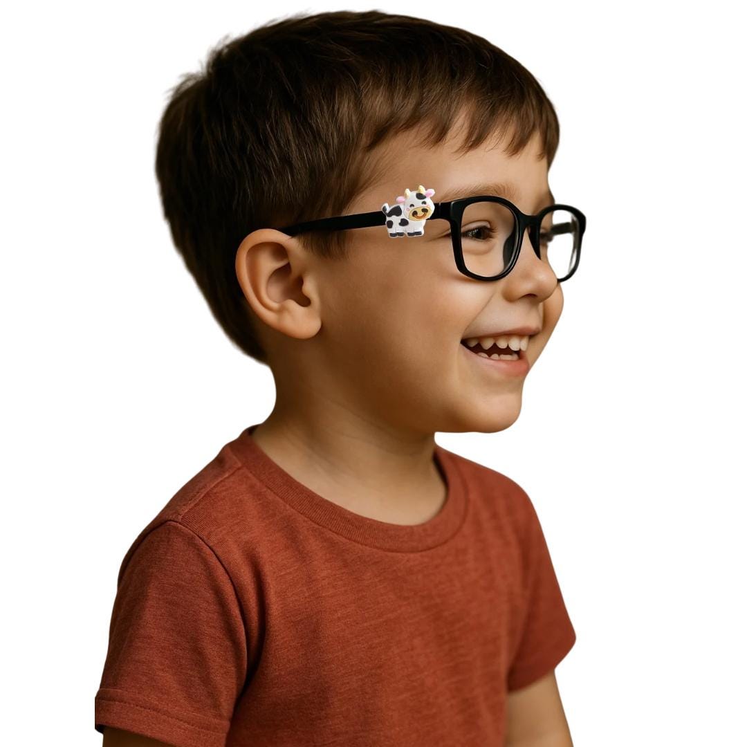 Cow Glasses Charm for Kids: Fun Farm Animal Eyeglass Accessory