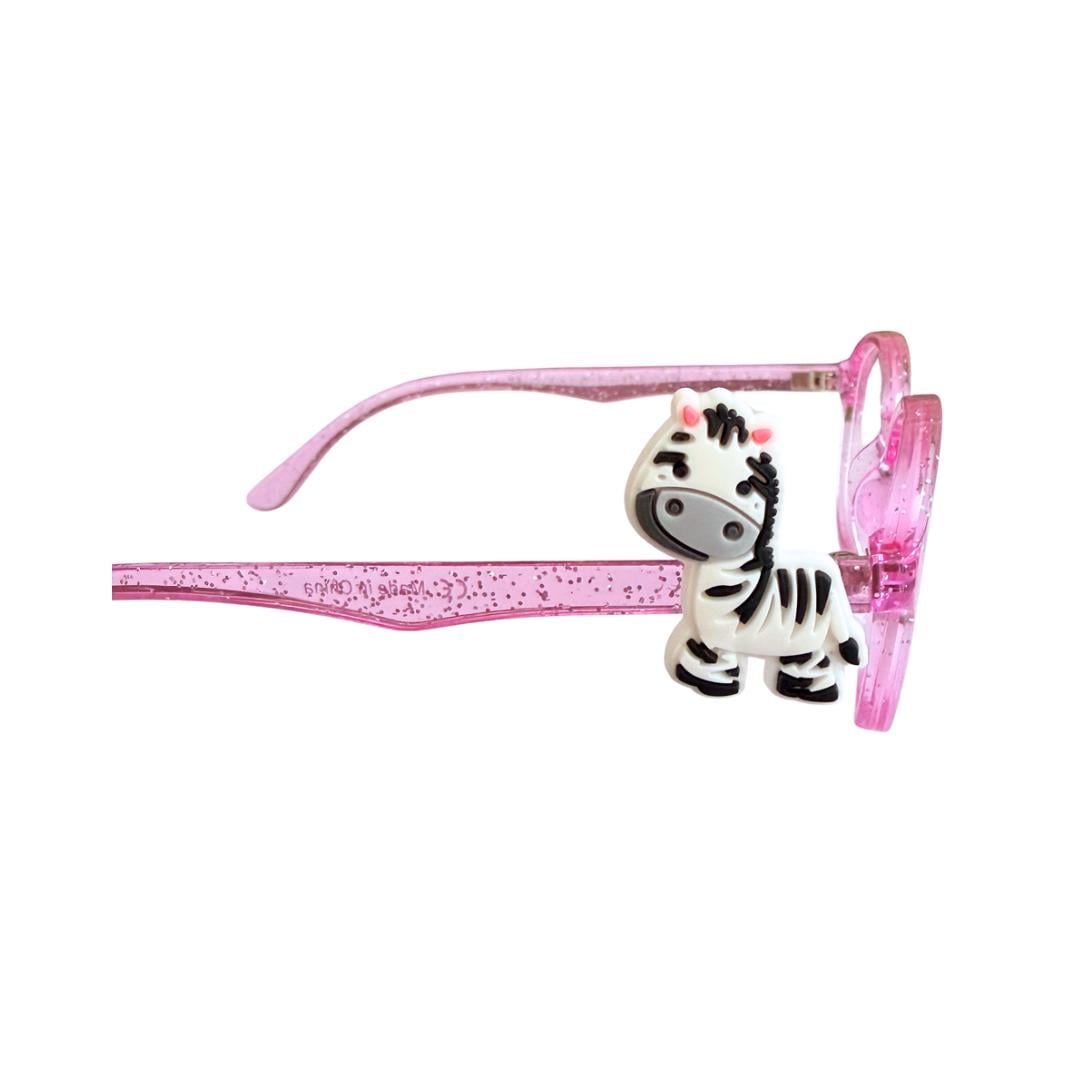 Zebra Safari Glasses Charm for Kids: Fun Animal Eyeglass Accessory