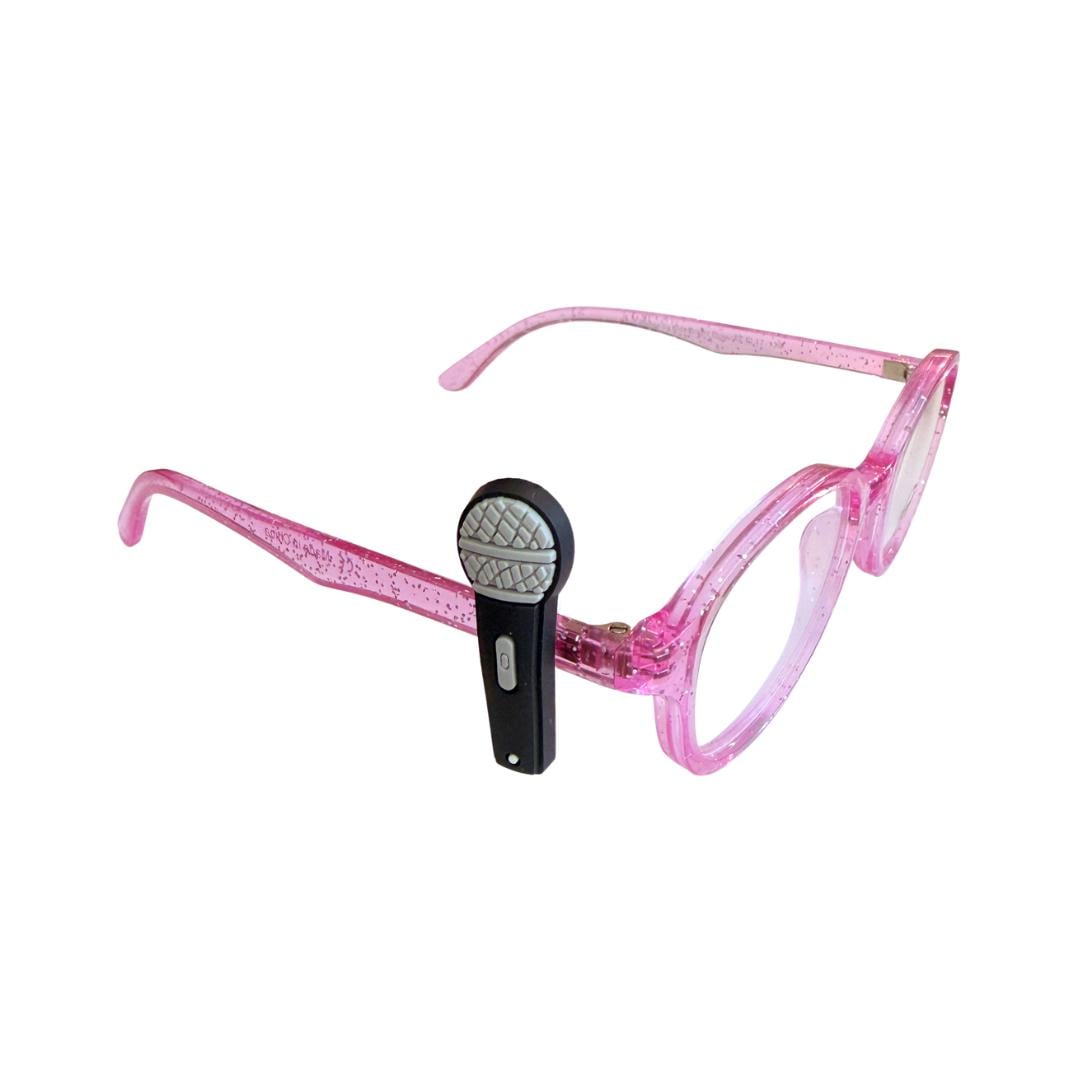 Karaoke Microphone Glasses Charm for Kids: Fun Eyeglass Accessory