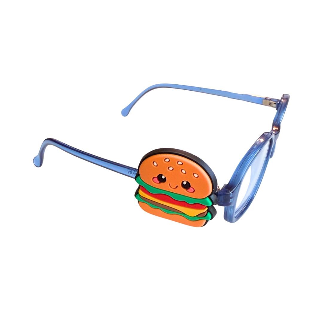 Hamburger Glasses Charm for Kids: Fun Food Eyeglass Accessory