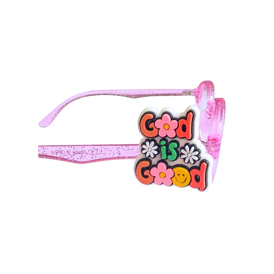 God Is Good Glasses Charm for Kids | Fun Eyewear Accessory