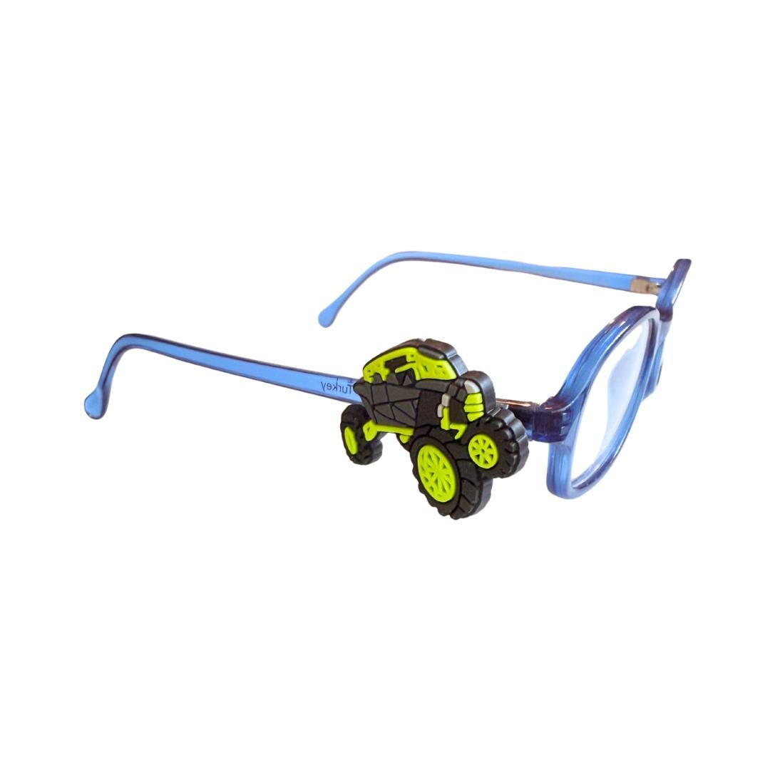Big Green Monster Truck Glasses Charm for Kids: Fun Eyewear Accessory