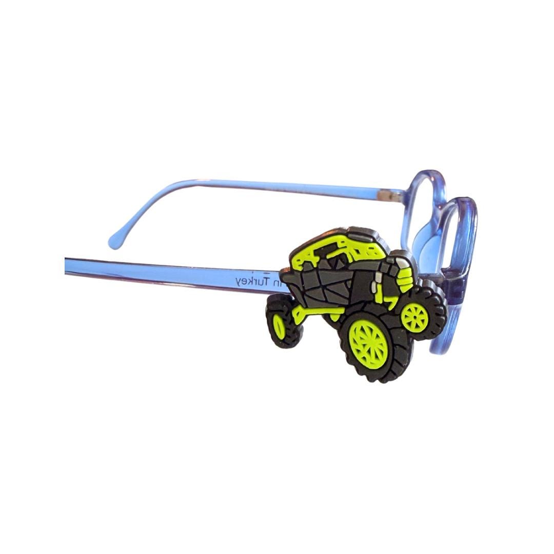 Big Green Monster Truck Glasses Charm for Kids: Fun Eyewear Accessory