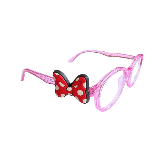 Red Polka Dot Bow Glasses Charm for Kids: Fun Eyeglass Accessory