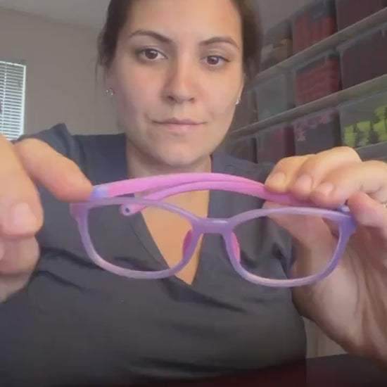 Flexible Kids Prescription Eyeglass Frame – Purple/Pink, Size 50-16-143