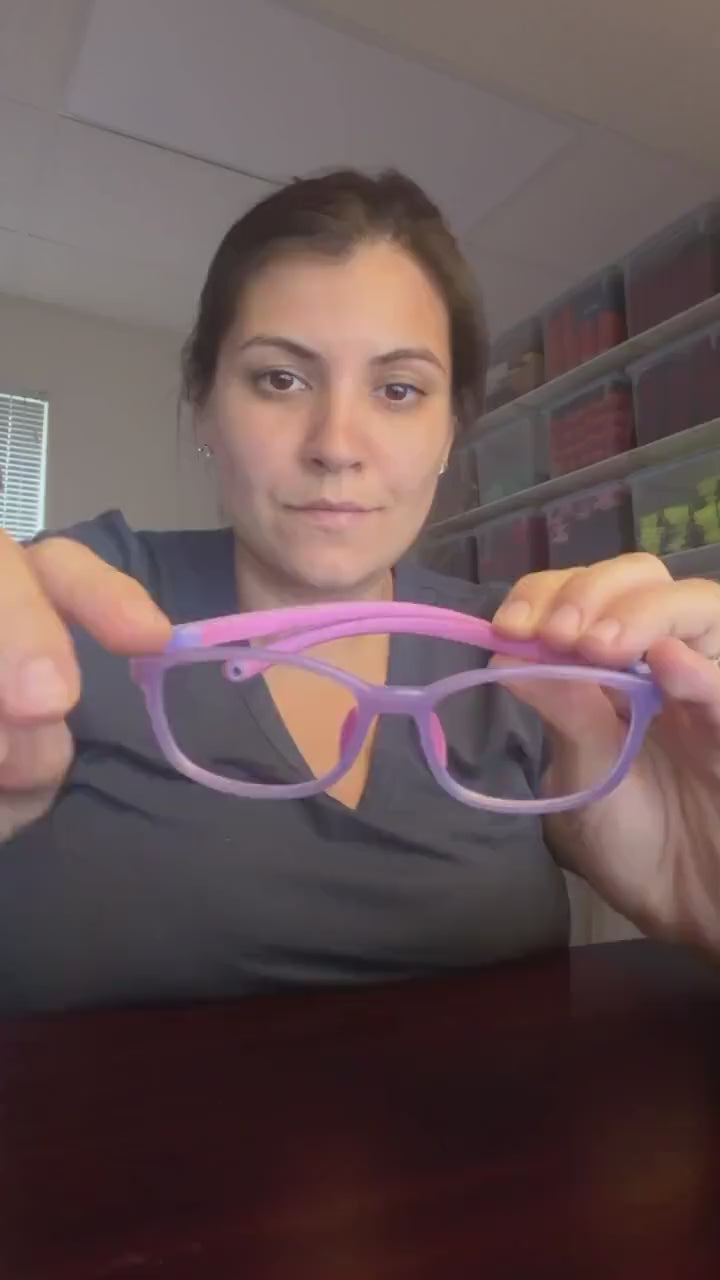 Flexible Kids Prescription Eyeglass Frame – Purple/Pink, Size 50-16-143