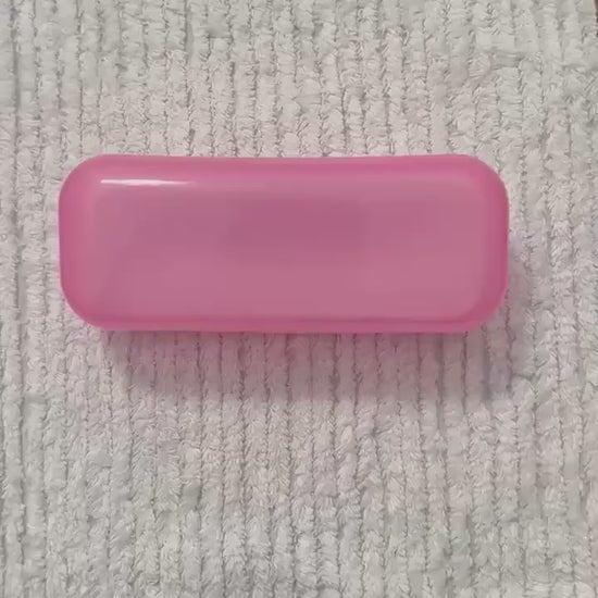 Pink Hard Plastic Glasses Case: Protective Eyewear, Sunglasses