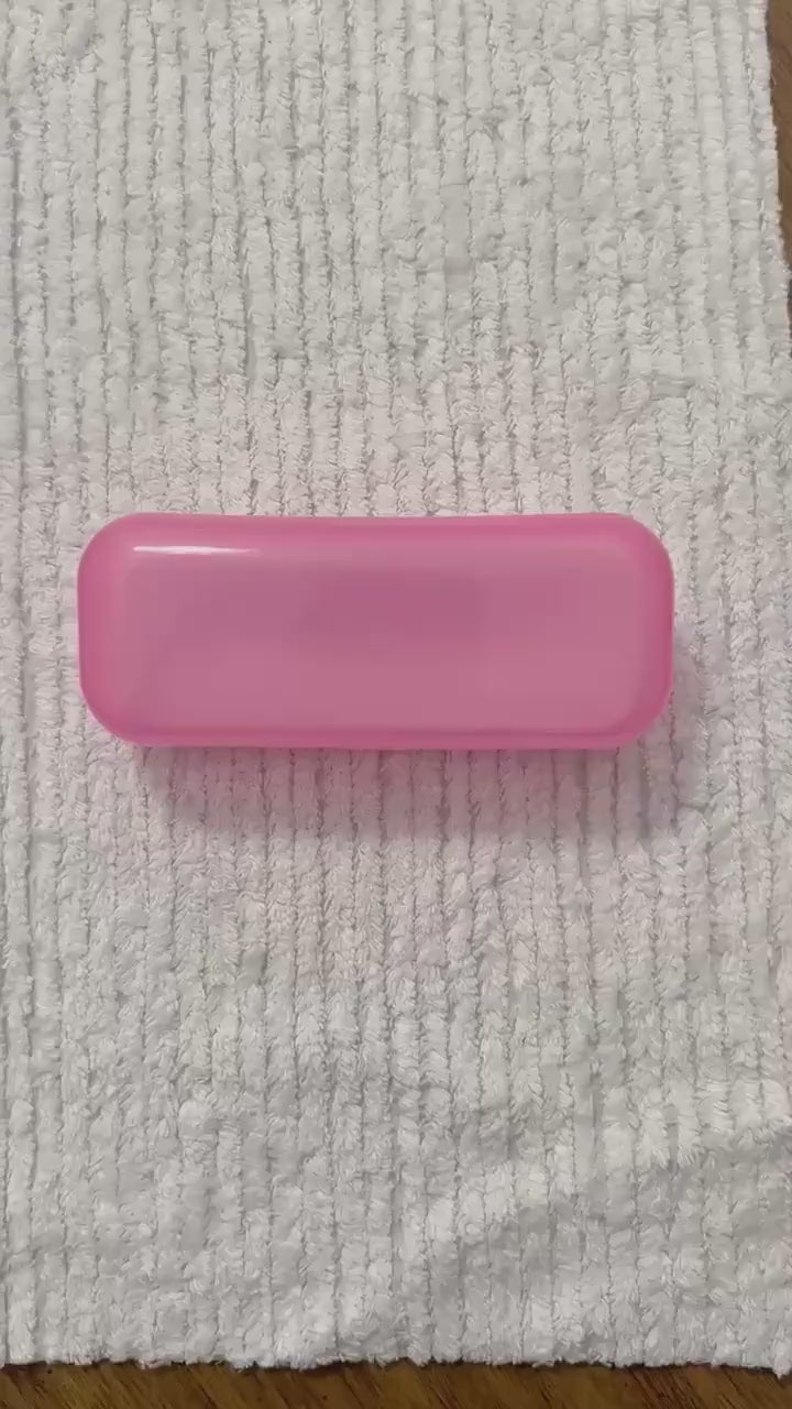 Pink Hard Plastic Glasses Case: Protective Eyewear, Sunglasses