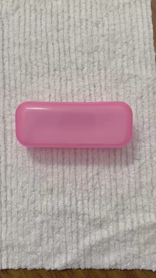 Pink Hard Plastic Glasses Case: Protective Eyewear, Sunglasses